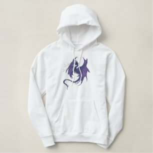 Beleuchtungs-Drache Bestickter Hoodie
