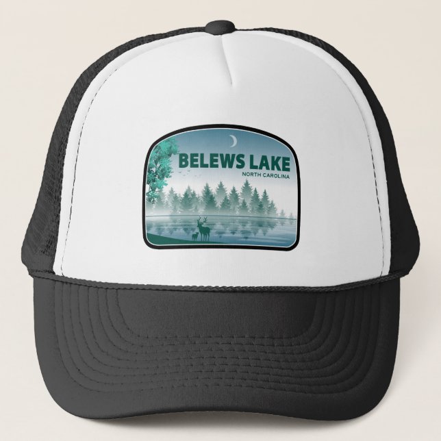Belews Lake North Carolina Deer Truckerkappe (Vorderseite)