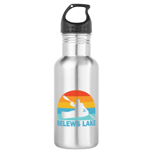 Belews Lake North Carolina Kayak Edelstahlflasche (Vorderseite)