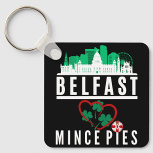Belfast Lieben Mince Pies (Vorder- und Rückseite) Schlüsselanhänger