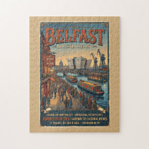 Belfast Nordirland Retro-Reiseposter