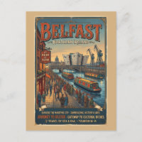 Belfast Nordirland Retro-Reiseposter