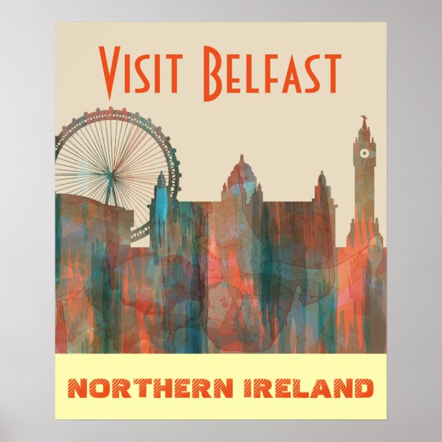 BELFAST, NORDIRLAND SKYLINE POSTER (Vorne)