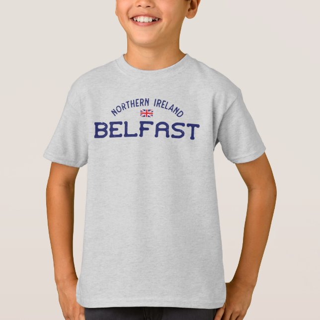 Belfast Nordirland Union Jack gestört T-Shirt (Vorderseite)