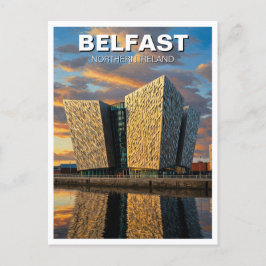 Belfast Northern Ireland Travel Sunset Postkarte