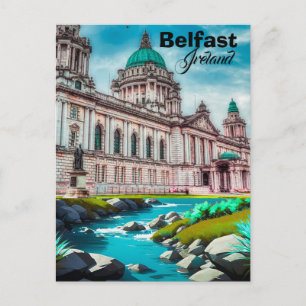 Belfast Reiseplakat Nordirland Wandkunst Ci Einladungspostkarte