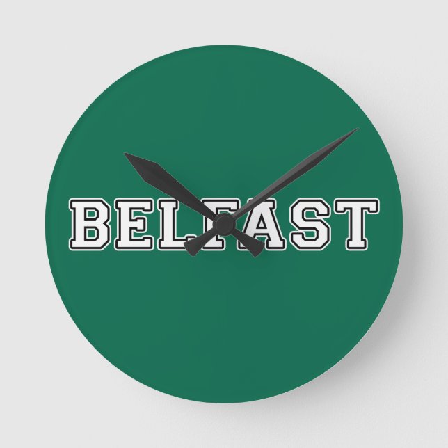 Belfast Runde Wanduhr (Vorderseite)