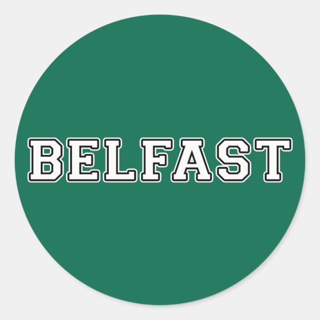 Belfast Runder Aufkleber (Vorderseite)