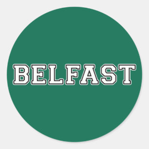 Belfast Runder Aufkleber