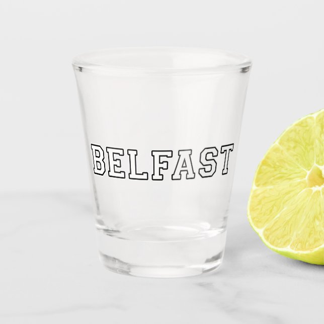 Belfast Schnapsglas (Vorderseite)