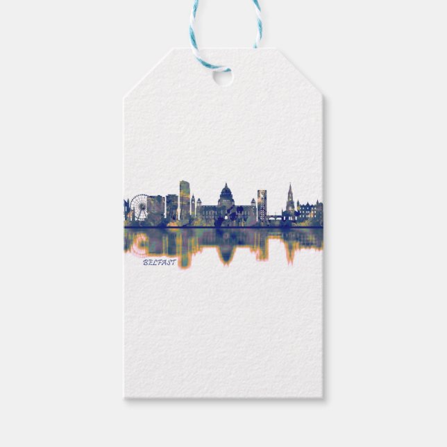 Belfast Skyline Geschenkanhänger (Vorderseite)