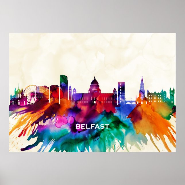 Belfast Skyline Poster (Vorne)