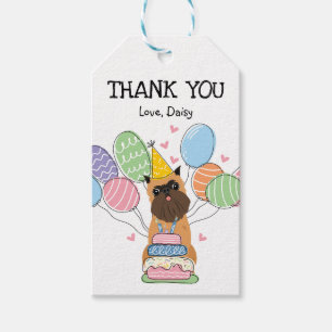 Belge Brussels Griffon Dog Birthday Favor Geschenkanhänger
