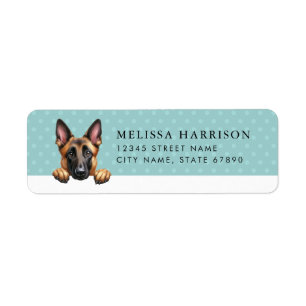 Belge Malinois Adresse de retour Étiquettes