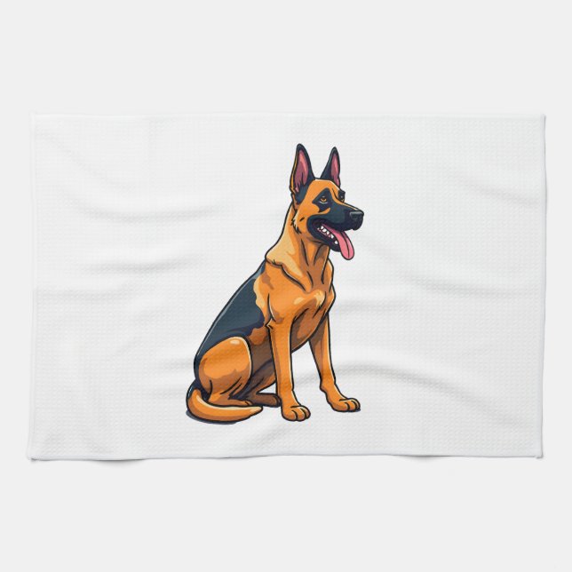 Belgian Malinois (1) Geschirrtuch (Horizontal)