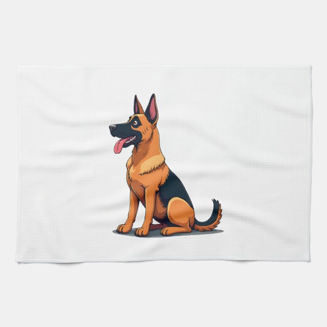 Belgian Malinois (6) Geschirrtuch (Horizontal)