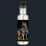 Belgian Malinois Dog Mountain Forest Pop Art Edelstahlflasche<br><div class="desc">Belgian Malinois Dog Mountain Forest Pop Art</div>