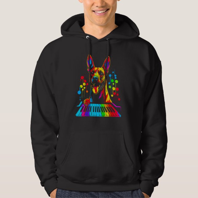 Belgian Malinois Dog Piano Hoodie (Vorderseite)