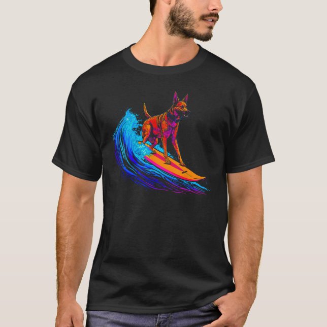 Belgian Malinois Dog Surf T-Shirt (Vorderseite)