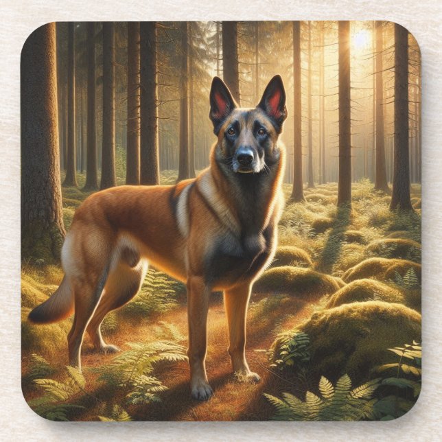 Belgian Malinois Getränkeuntersetzer (Vorderseite)