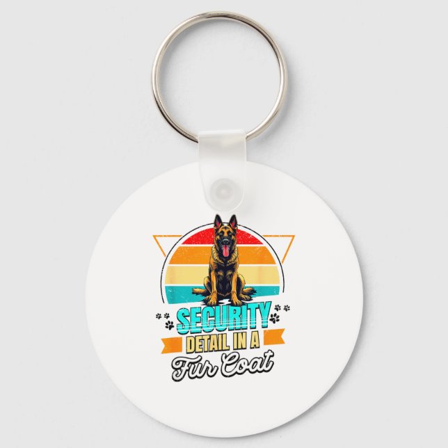 Belgian Malinois Lover Funny Belgian Malinois Retr Schlüsselanhänger (Vorderseite)