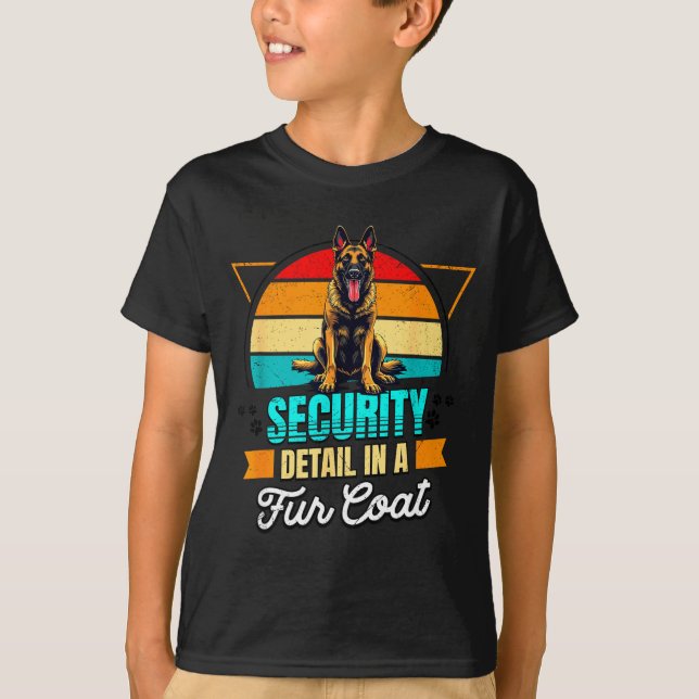 Belgian Malinois Lover Funny Belgian Malinois Retr T-Shirt (Vorderseite)
