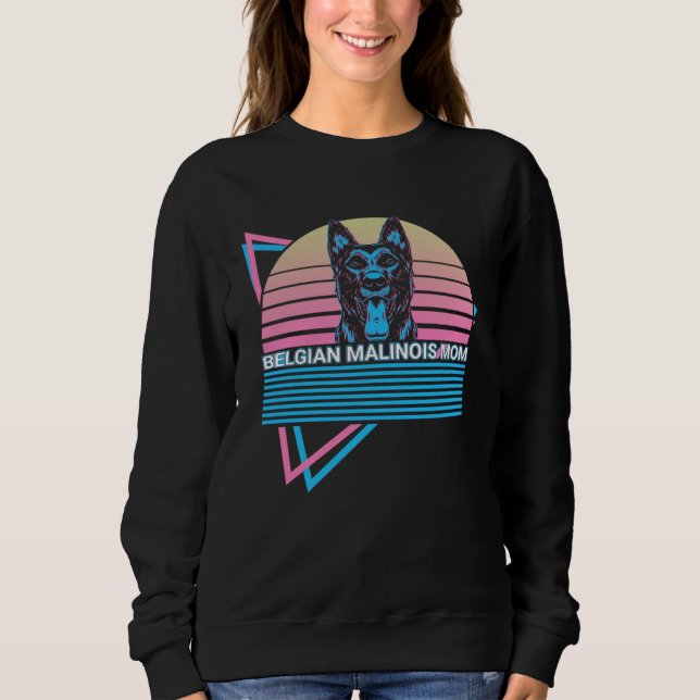 Belgian Malinois Retro Belgian Malinois Mom Sweatshirt (Vorderseite)