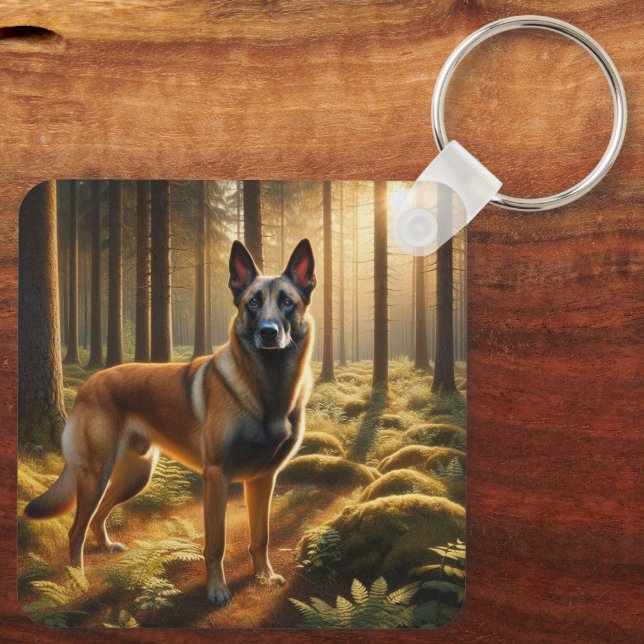 Belgian Malinois Schlüsselanhänger (Rückseite)