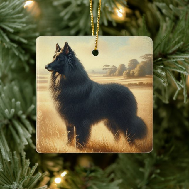 Belgian Sheepdog Keramikornament (Baum)