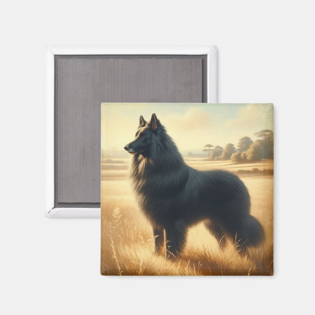 Belgian Sheepdog Magnet (Vorderseite/Rückseite)