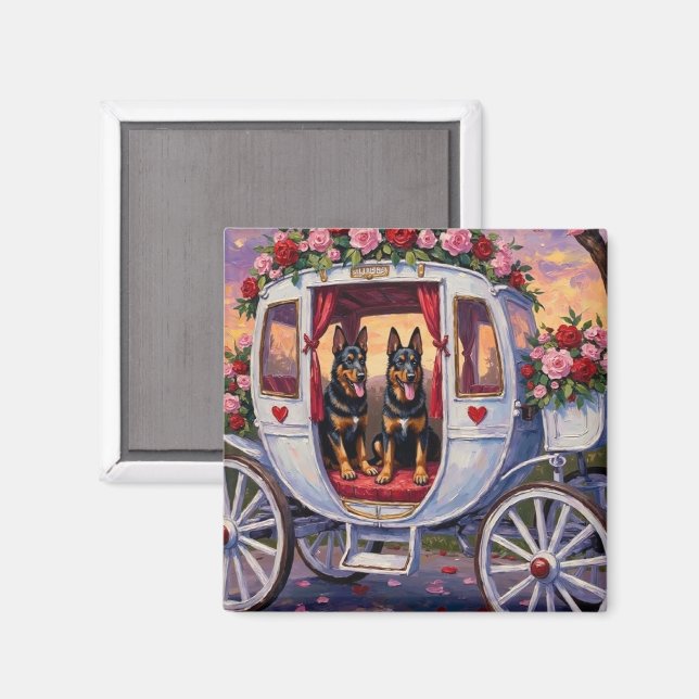Belgian Shepherd Dog Valentine's Day Magnet (Vorderseite/Rückseite)