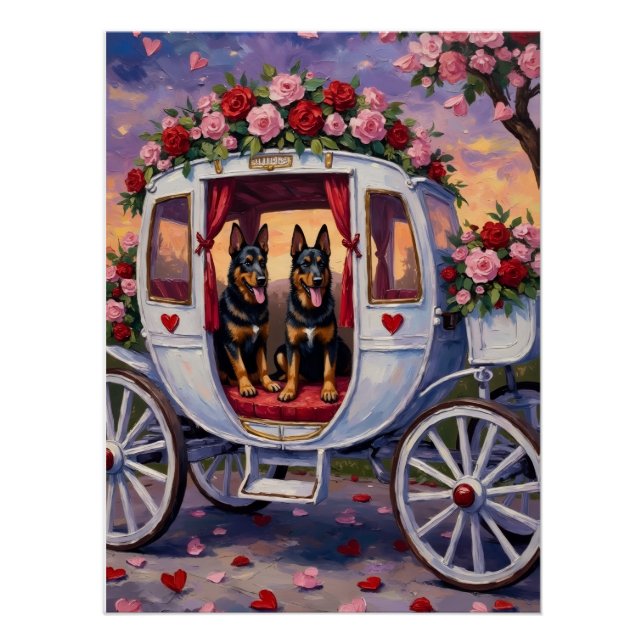 Belgian Shepherd Dog Valentine's Day Poster (Vorderseite)