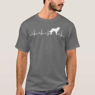Belgian Tervuren Heartbeat EKG Funny Dog Mom T-Shirt