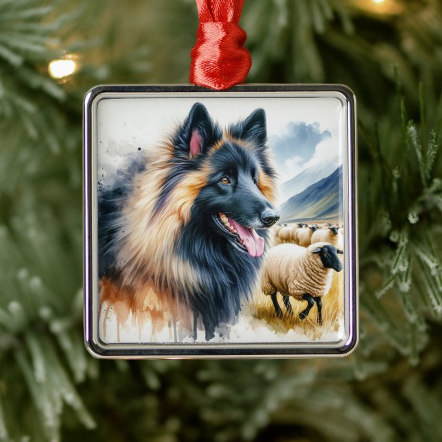 Belgian Tervuren Ornament Aus Metall (Baum)