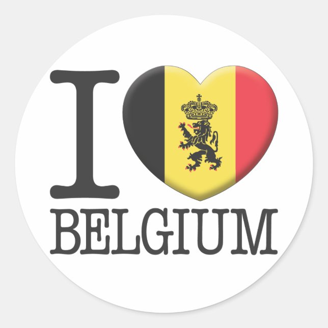 Belgien2 Runder Aufkleber (Vorderseite)