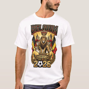 Belgien 2026 Personalisiertes Fußball-Fan-T-Shirt T-Shirt