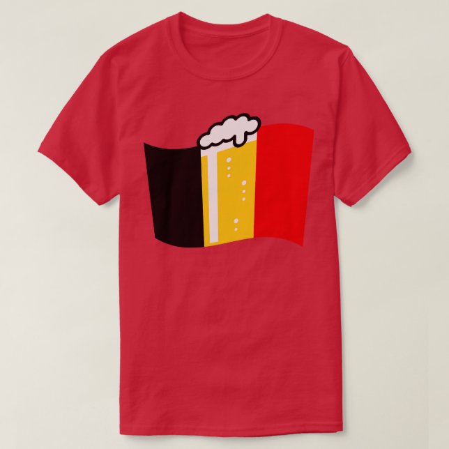 Belgien Beer Flag Nation Beer Beerland 4C T-Shirt (Design vorne)