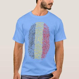 Belgien Belgien belgische Fingerabdruck-Fahne T-Shirt