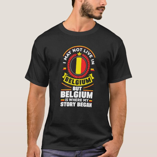 Belgien Belgien - Flag-Zitat T-Shirt (Vorderseite)
