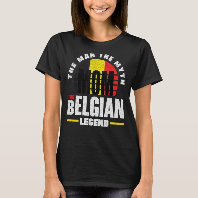 Belgien Belgien Flaggenmutter T-Shirt (Vorderseite)