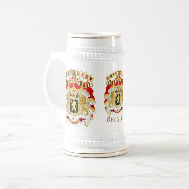 Belgien (BELGIEN) Großes Wappen-Wappen Bierglas (Vorderseite Links)