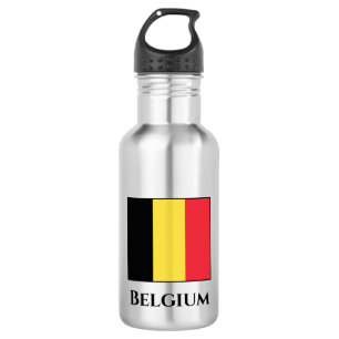 Belgien (belgische Flagge) Edelstahlflasche