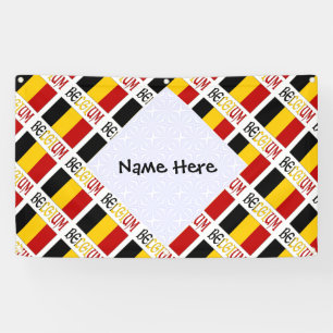 Belgien Belgische Flagge Kacheln Personalisierter Banner