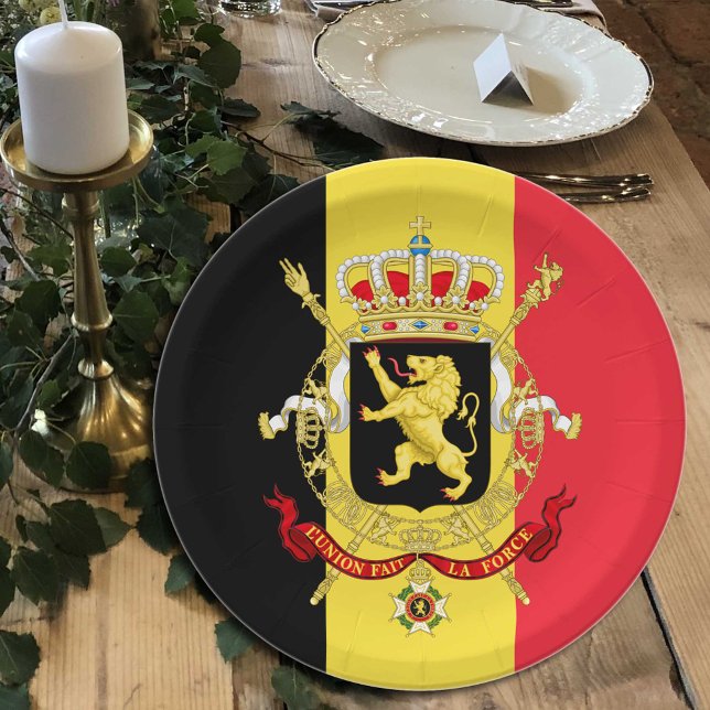 Belgien - belgische Flagge - Party, Geburtstag/Spo Pappteller (Von Creator hochgeladen)