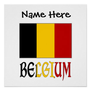 Belgien Belgische Flagge Personalisiert Poster
