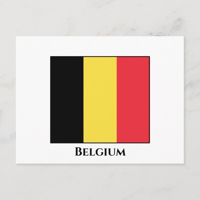 Belgien (belgische Flagge) Postkarte (Vorderseite)
