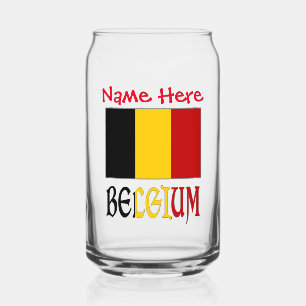 Belgien Belgische Flagge Rot Personalisierung Dosenglas
