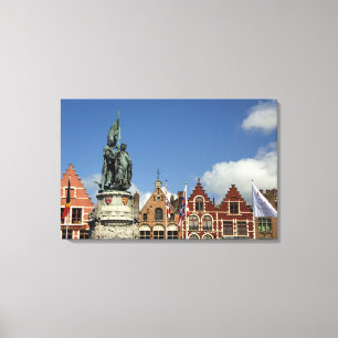 Belgien, Brugge (alias Brug oder Bruge). UNESCO Leinwanddruck