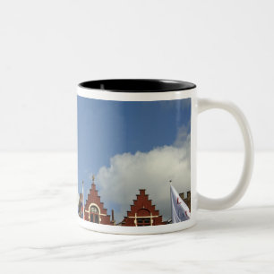 Belgien, Brugge (alias Brug oder Bruge). UNESCO Zweifarbige Tasse
