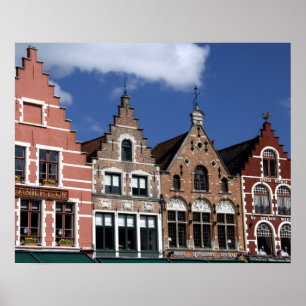 Belgien, Brugge (auch Brug oder Bruge). UNESCO 2 Poster